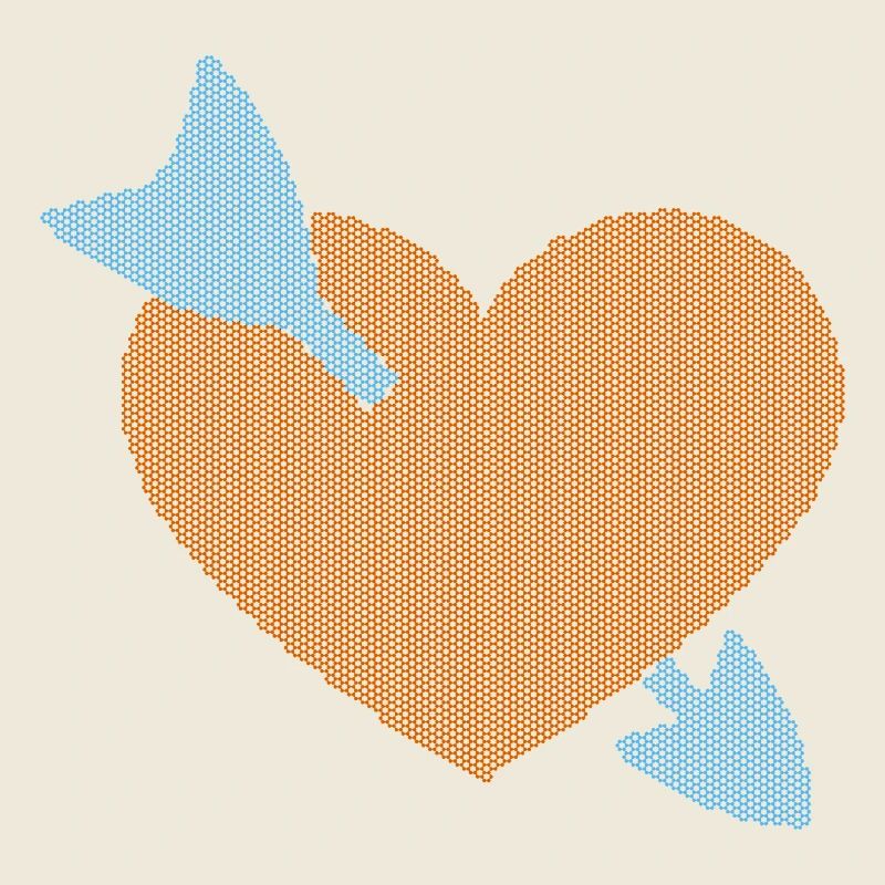 Herz mit Pfeil durchbohrt