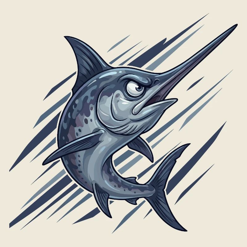 Schwertfisch im Sturm