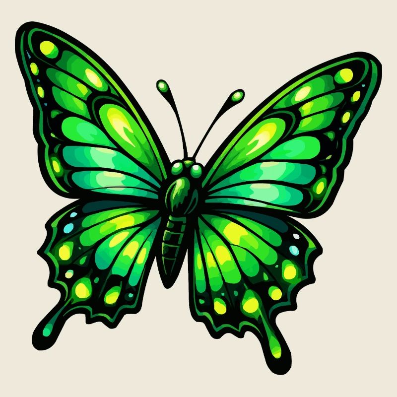 Grüner Schmetterling