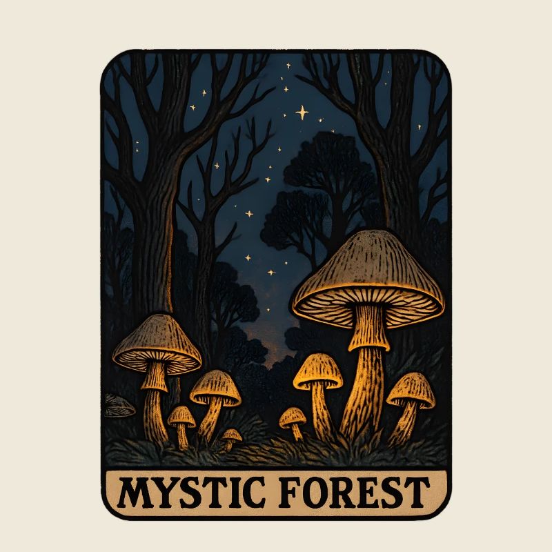 Forêt Mystique de Champignons Lumineux