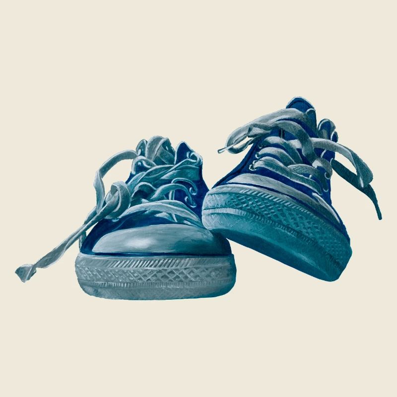 Design de baskets bleues