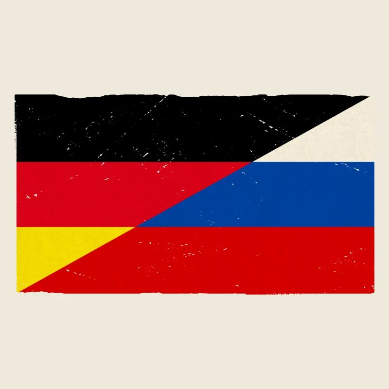 Drapeau vintage de l’Allemagne et de la Russie