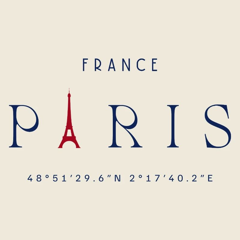 Pariser Blauer Eiffelturm Rot