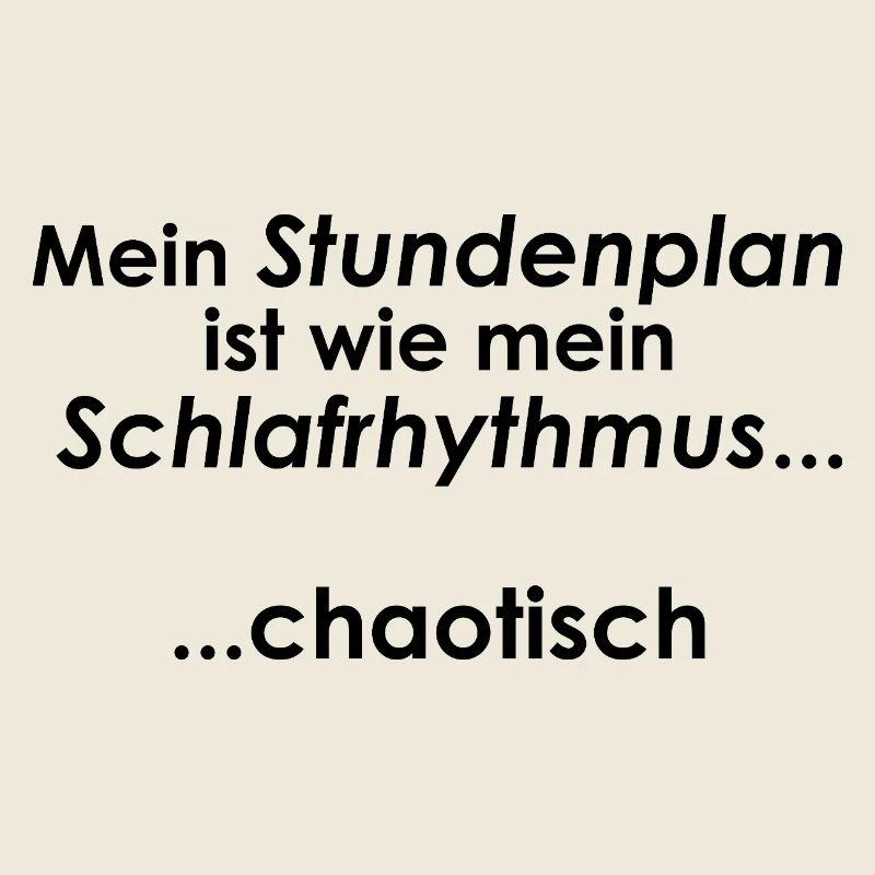 Unispruch "Schlafrhytmus" Geschenk, Studenten
