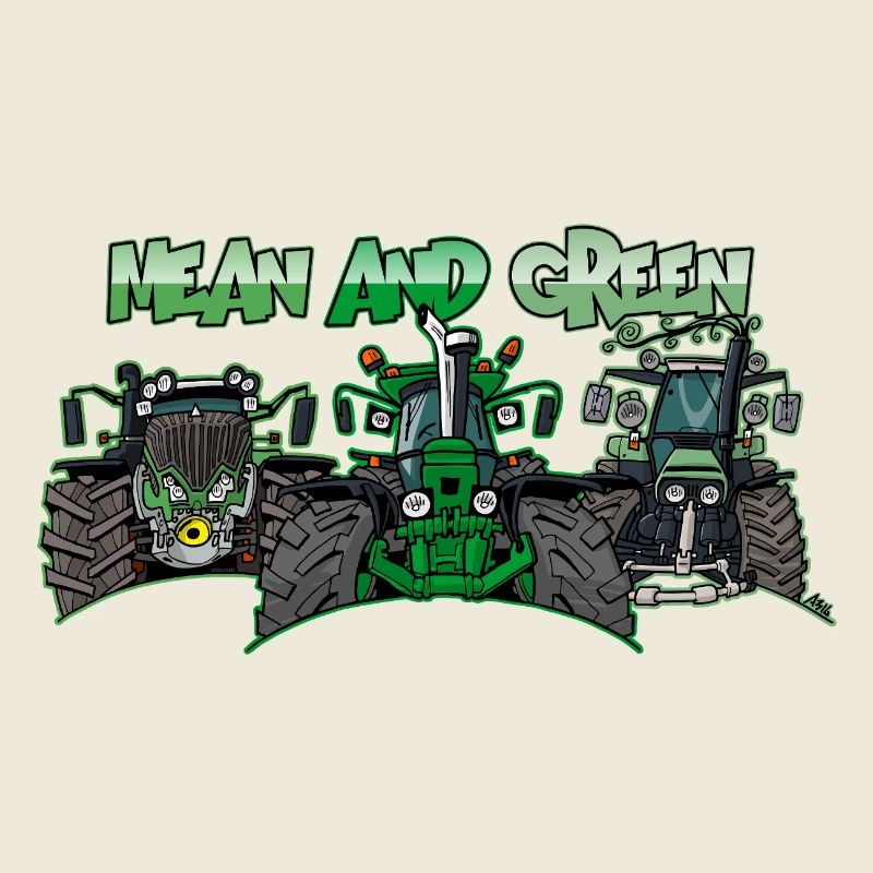Tracteurs Différents et Verts