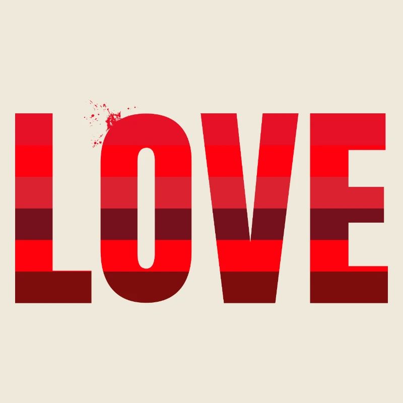 Love in Rot Streifen-Design
