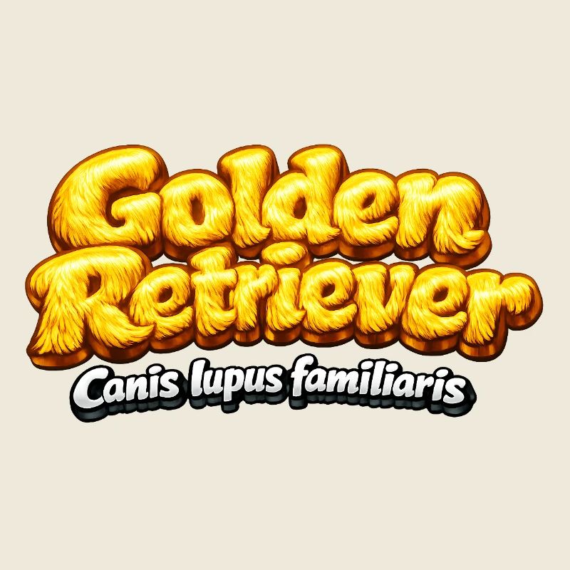 Golden Retriever - design typographique