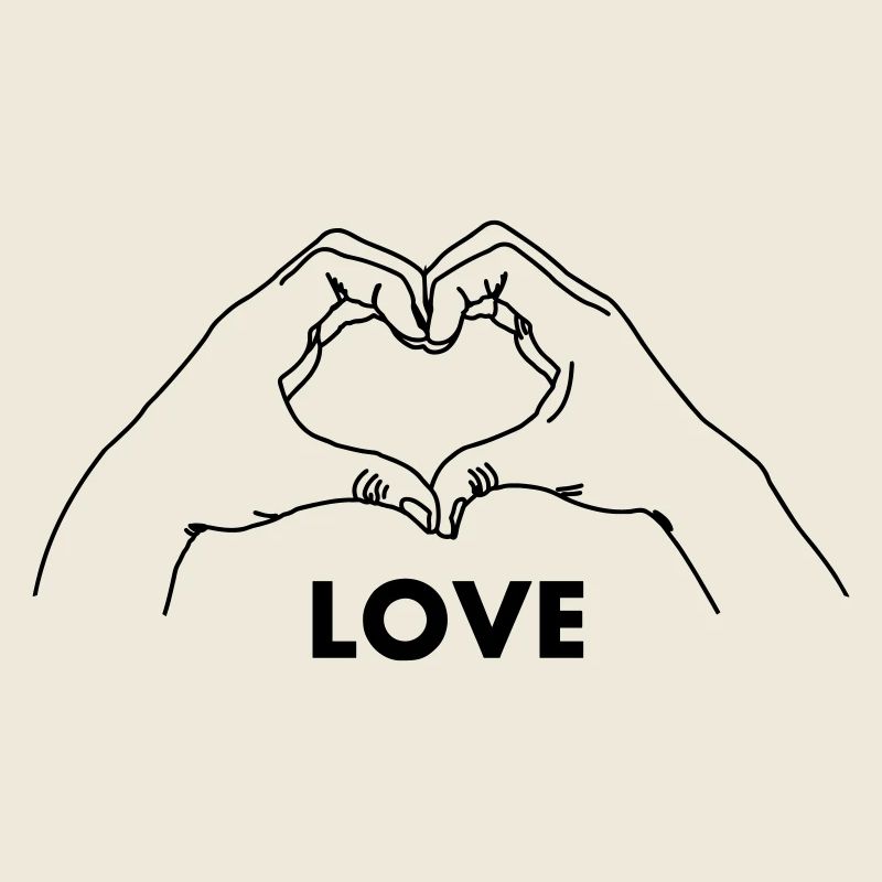 Geste de la main coeur AMOUR