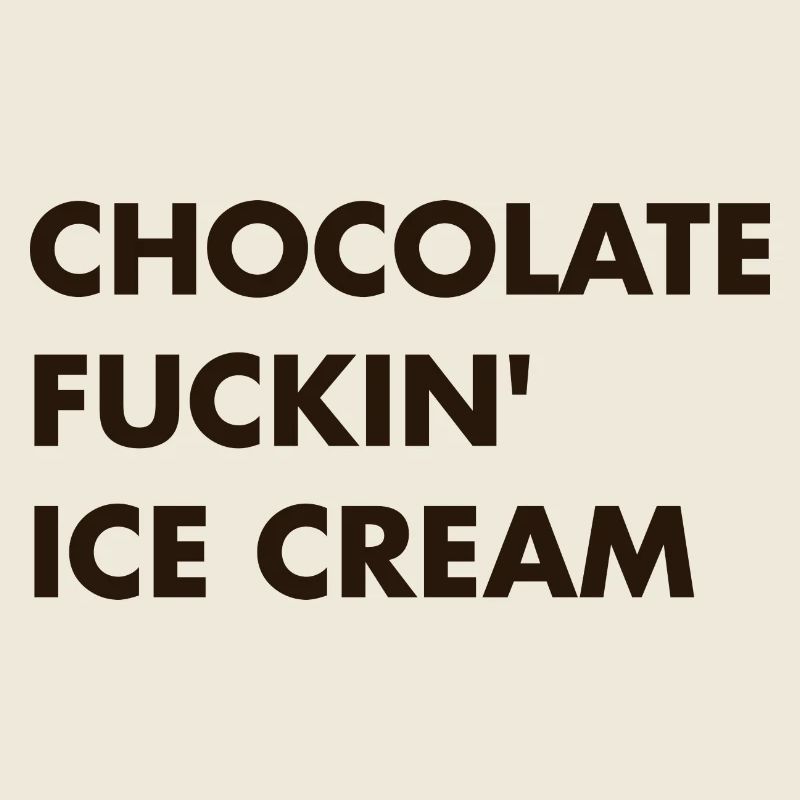 Schoko Eis - brauner Schriftzug