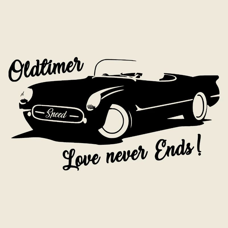 Oldtimer - Love never ends - Auto mit Schrift