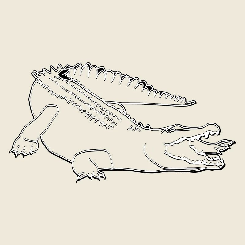 Crocodile lineart
