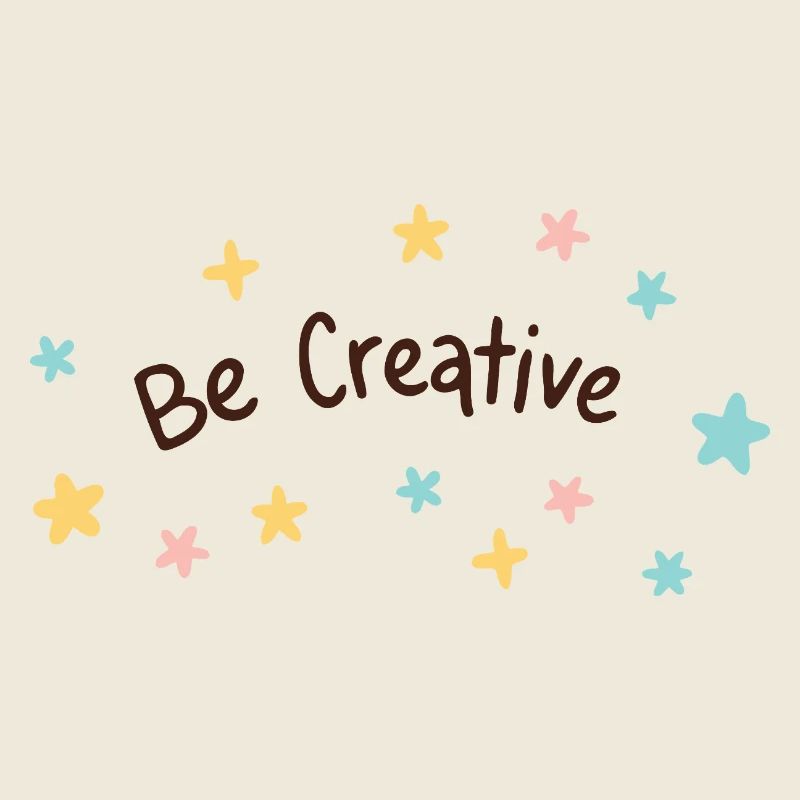 Be Creative: Pastel Stars and Hairline Lettering
