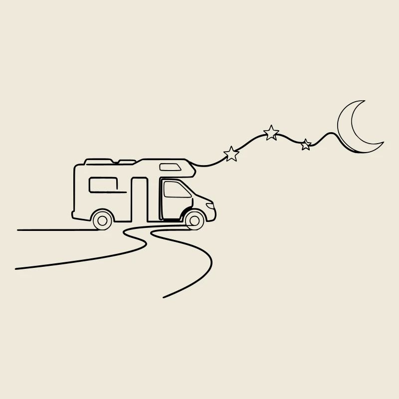 Étoiles de camping-car lune