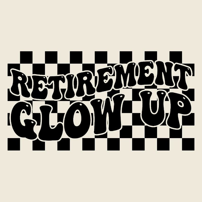 Ruhestand Glow Up Retro Checkerboard Ruhestand