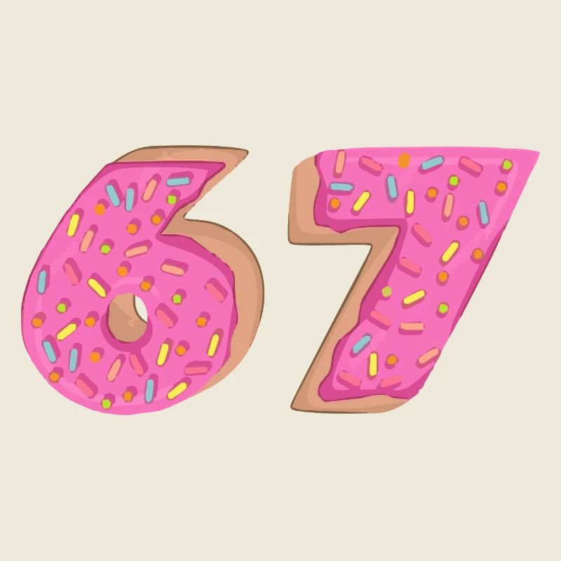 67 - Sixty Seven Number 67 Donut I-ce Cream Meme