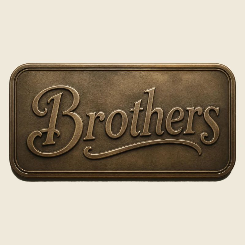 Brothers Bronze Relief Plaque
