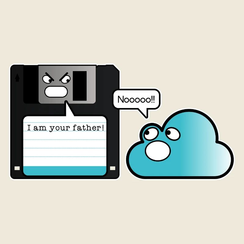 Floppy cloud memory father computer joke