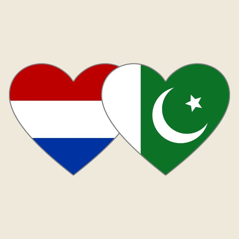 Hollande Pakistan Drapeau Coeur