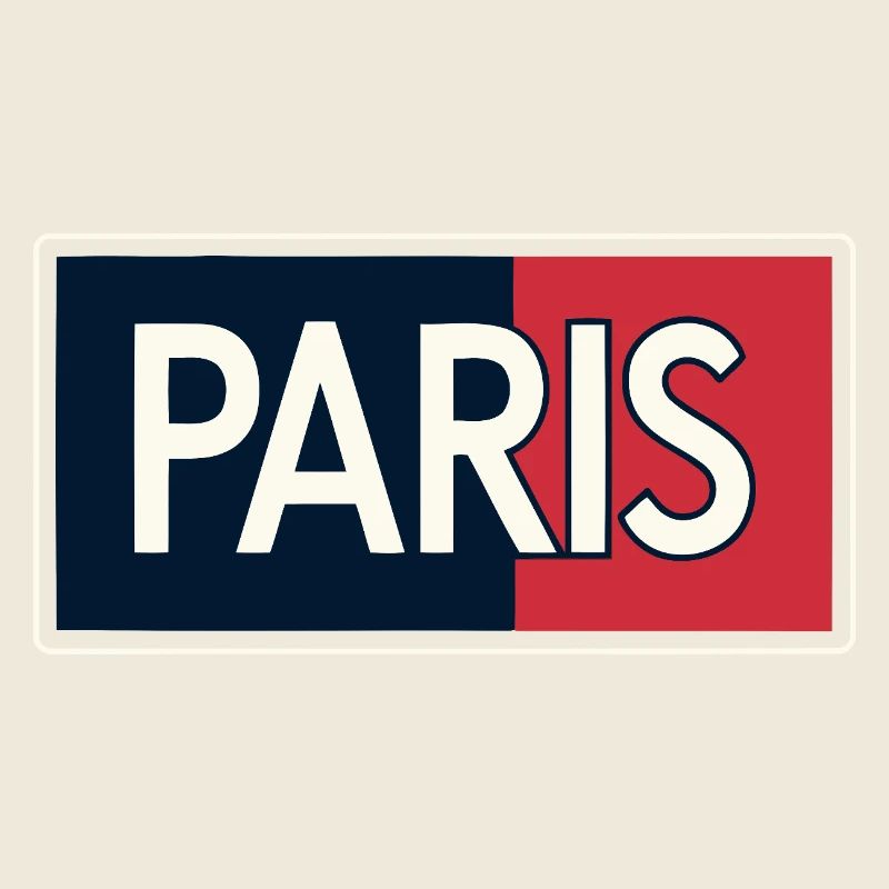 Pariser blaue und rote Blöcke