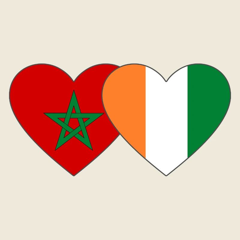 Cœur du drapeau du Maroc de Côte d’Ivoire