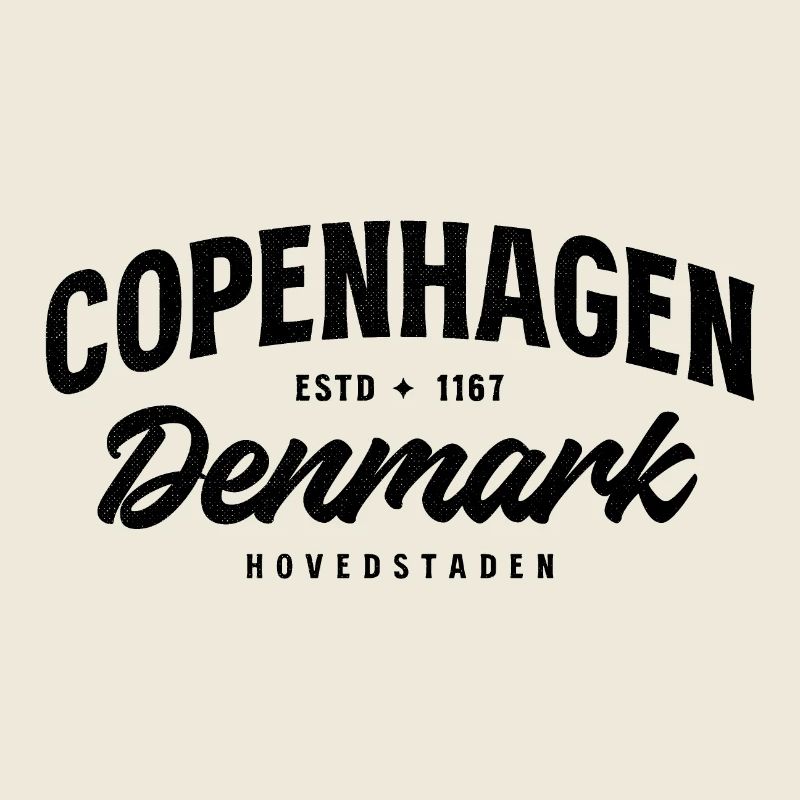 Copenhague, Danemark – Conception de villes vintage