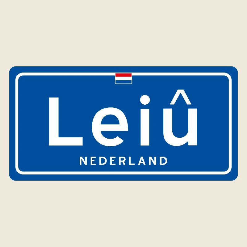 Ortsschild Leiu (Leiden)