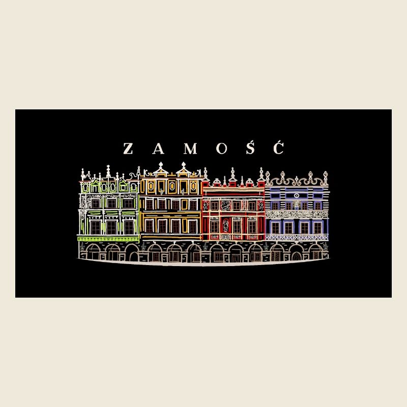 Zamosc, Polen Weltkulturerbe Zeichnung