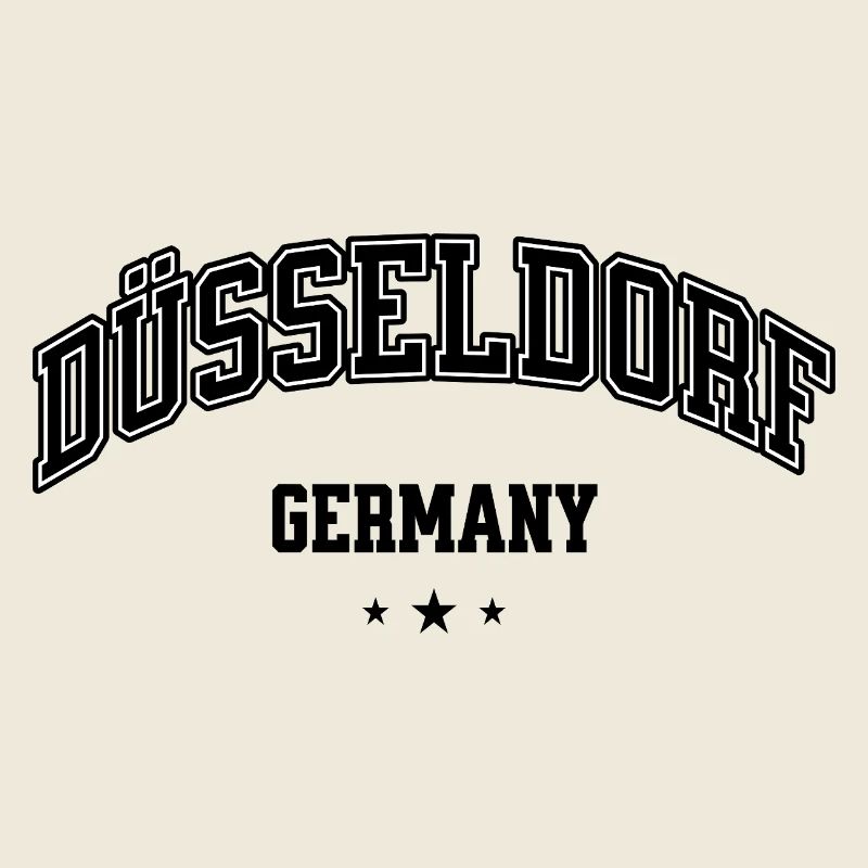 Düsseldorf Germany Retro lettering in the bow