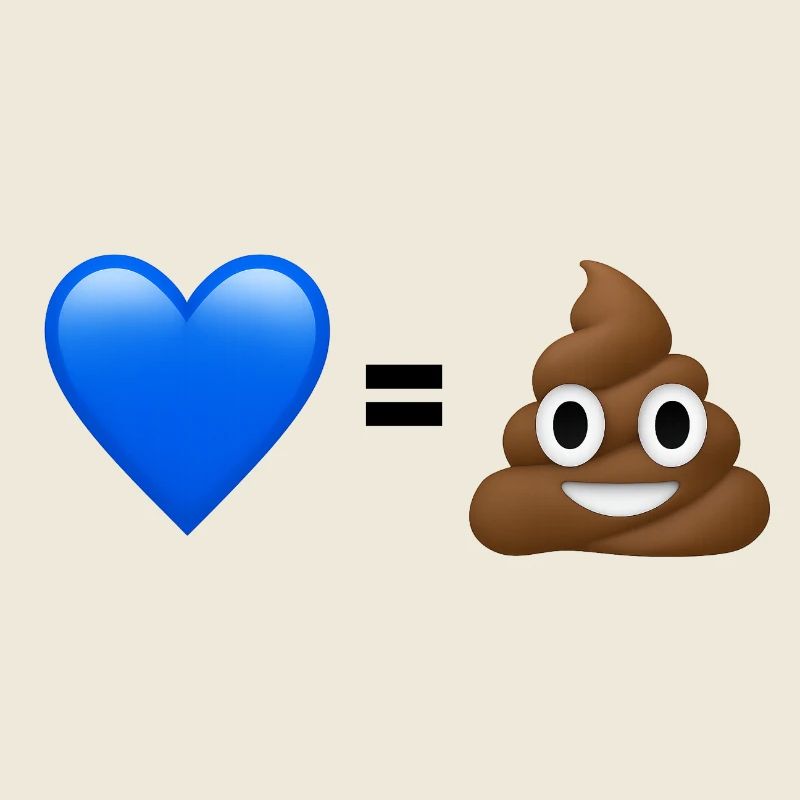 AfD ist Kacke - 💙 = 💩 (Bright Design)