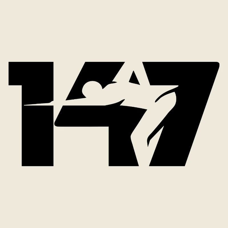 147 Snooker Icon (Black)