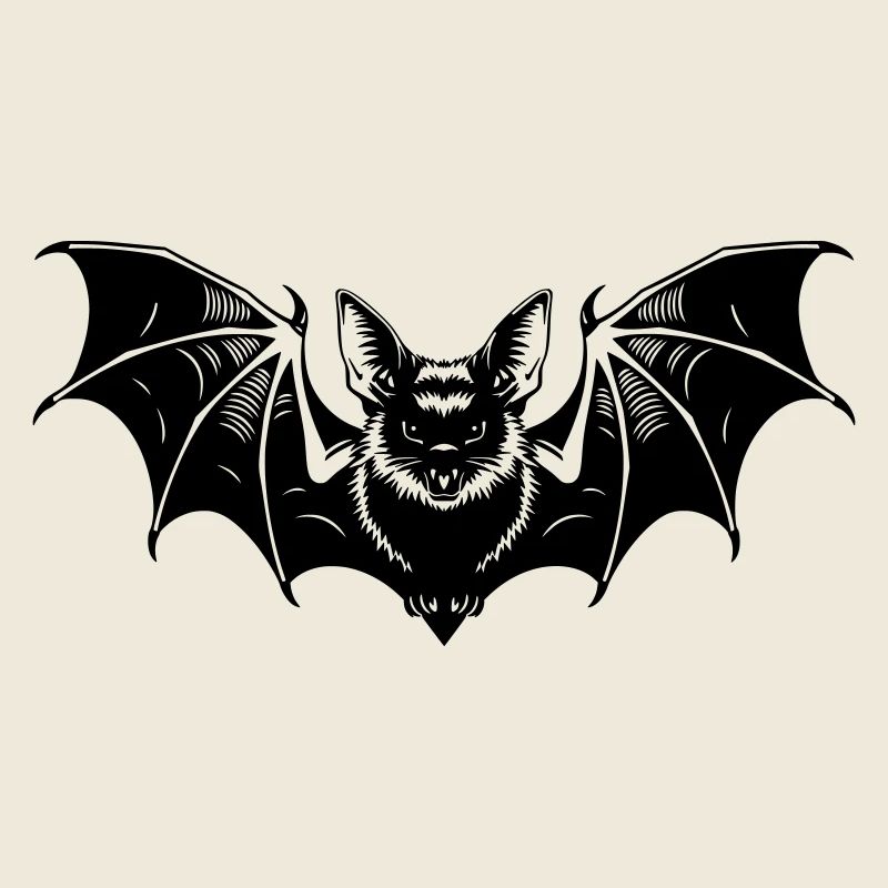 Fledermaus Gothic Illustration