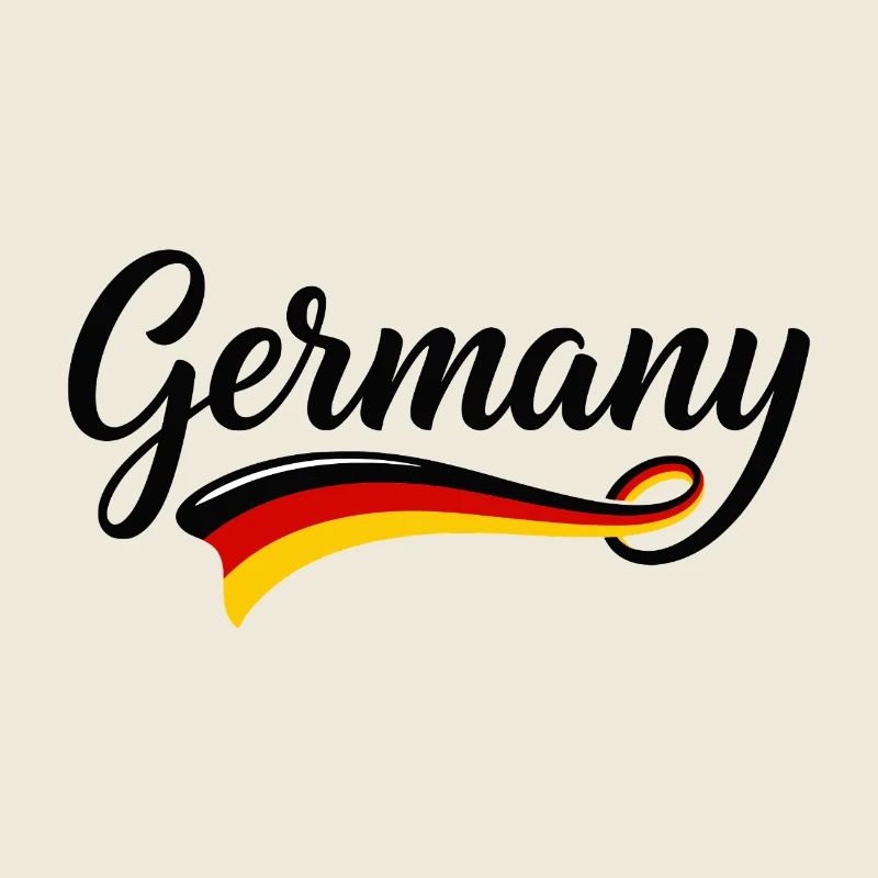 Eleganter Germany Schriftzug Schwarz Rot Gold