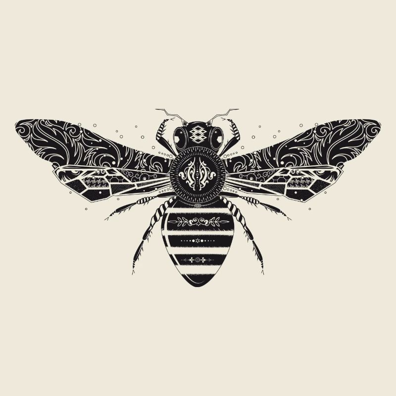 artfully designed bee