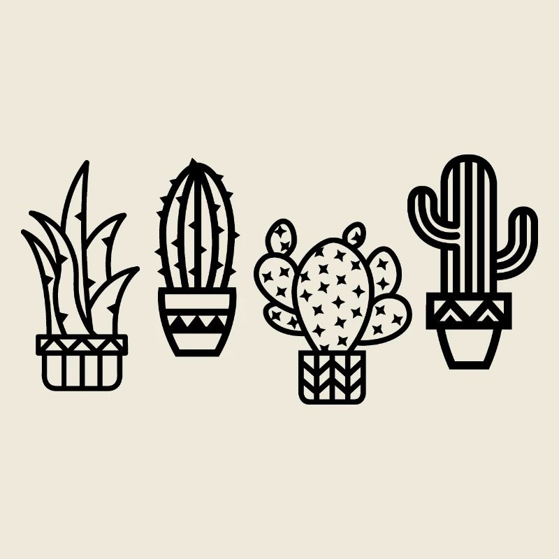 cactus cute houseplants botany comic cartoon