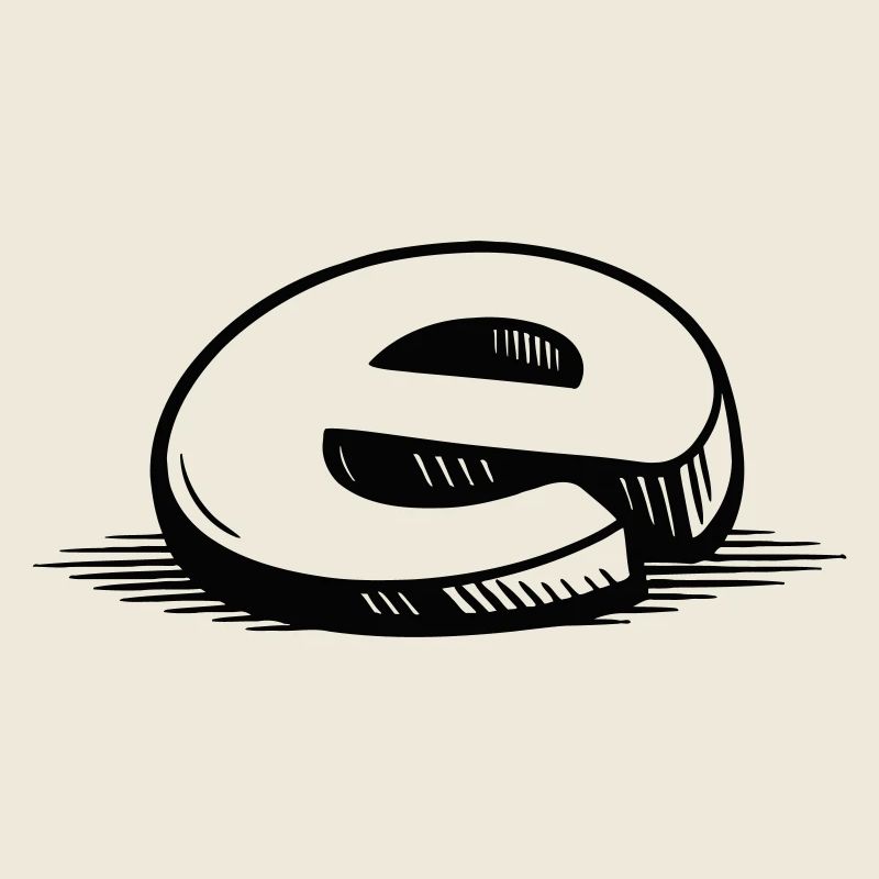 Headphone silhouette in a circle