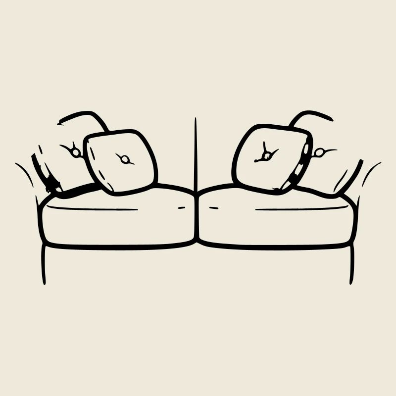 Sofa Couch Silhouette Chill Vektor