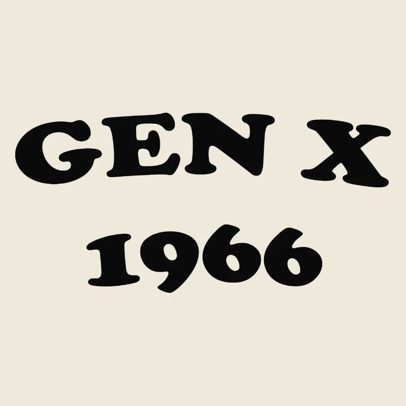 Logo rétro de la génération X 1966