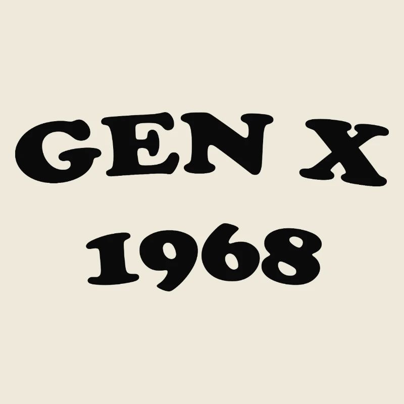 Gen X 1968 Retro Logo