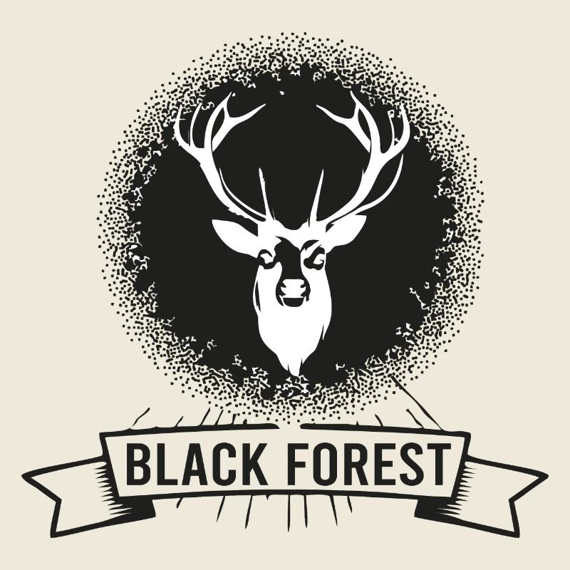 Dark Forest Deer Motif