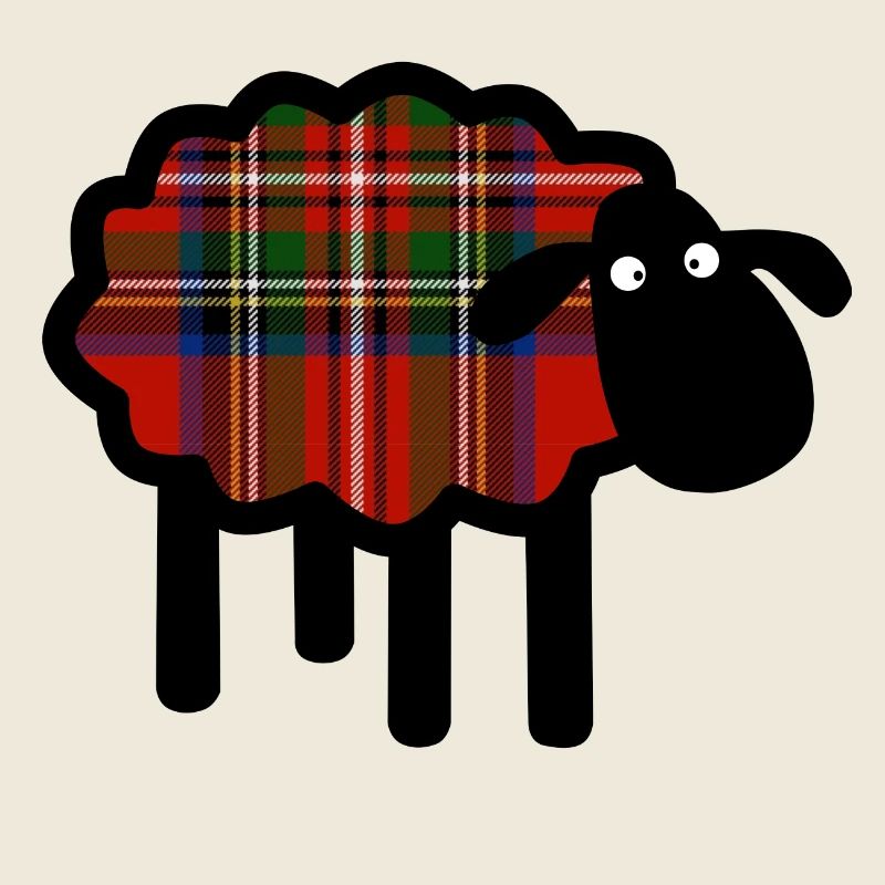 Niedliche Tartan-Schafe