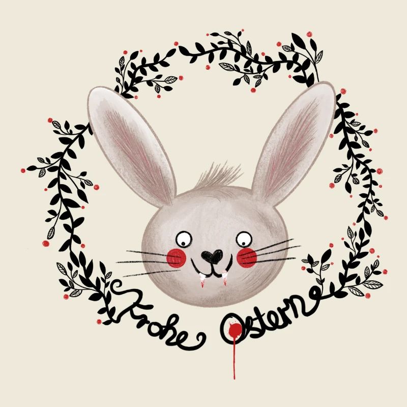 Vampire lapin de Pâques Joyeuses Pâques Illustration