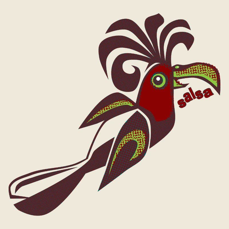 Paradiesvogel Salsa Vogel calypso retro tanzen