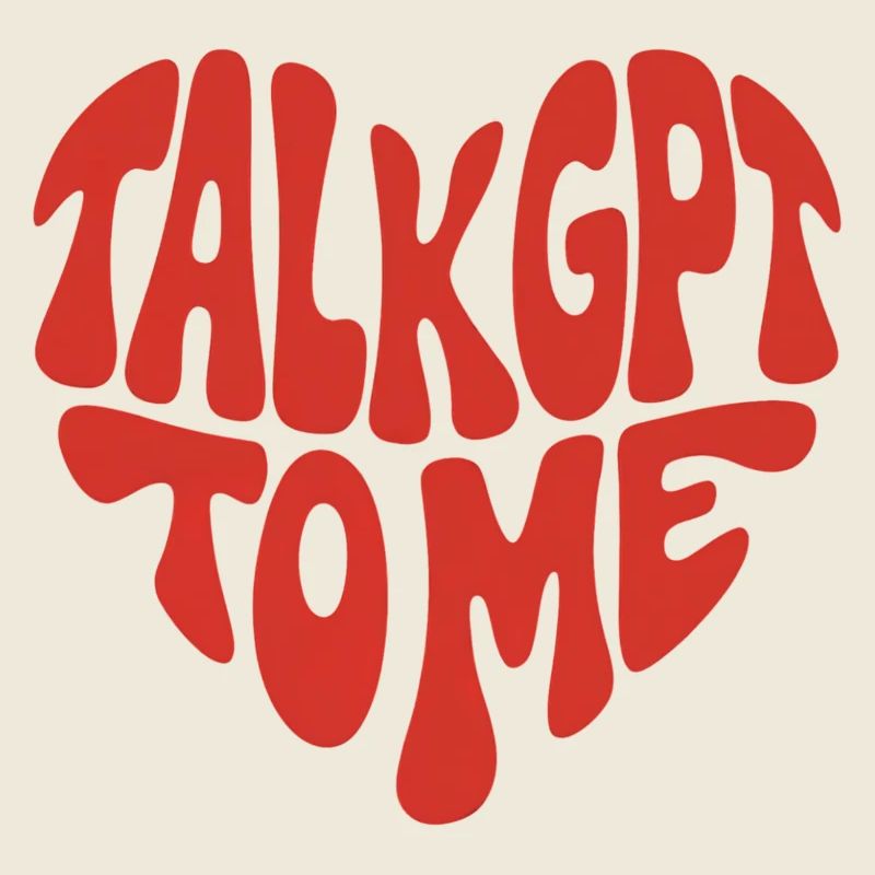 Talk GPT To Me - Heart shape - 70s design