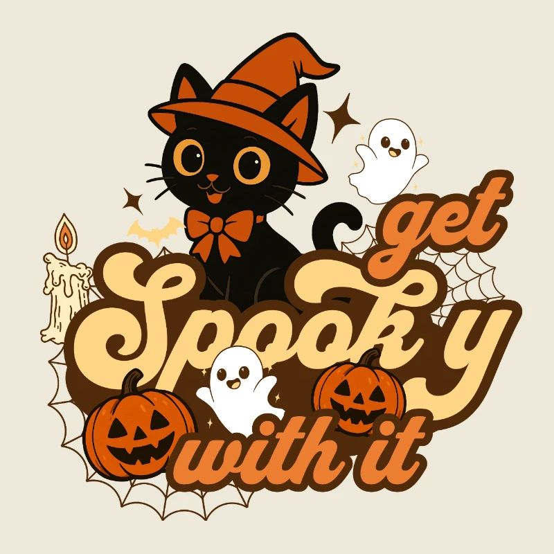 Skurriles Halloween-Katzendesign