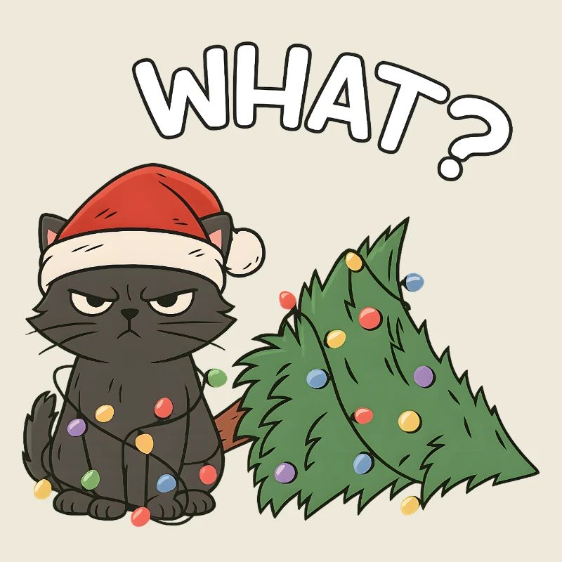 Funny Cute Cat Christmas Sass