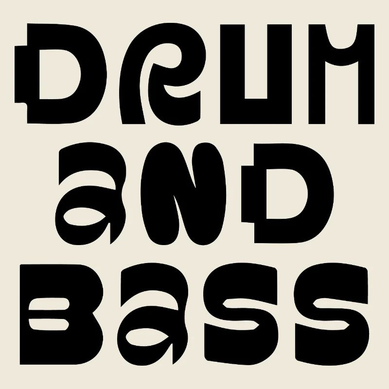 Drum and Bass ausgefallenes Logo-Design