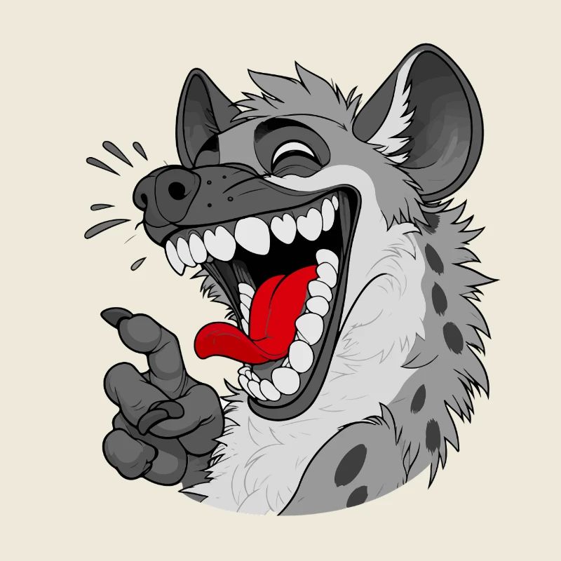 Lachende Hyäne Cartoon