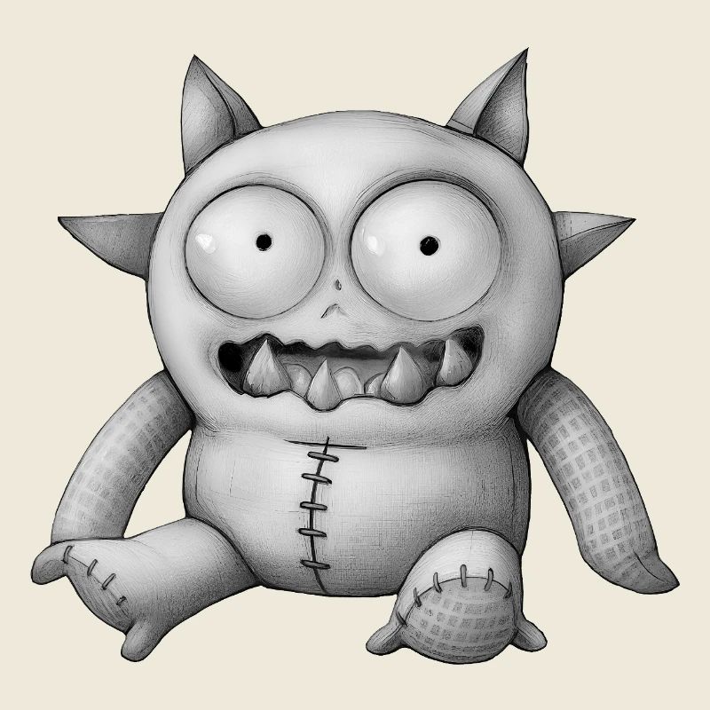 MONSTER DOLL #6 [Black & White]