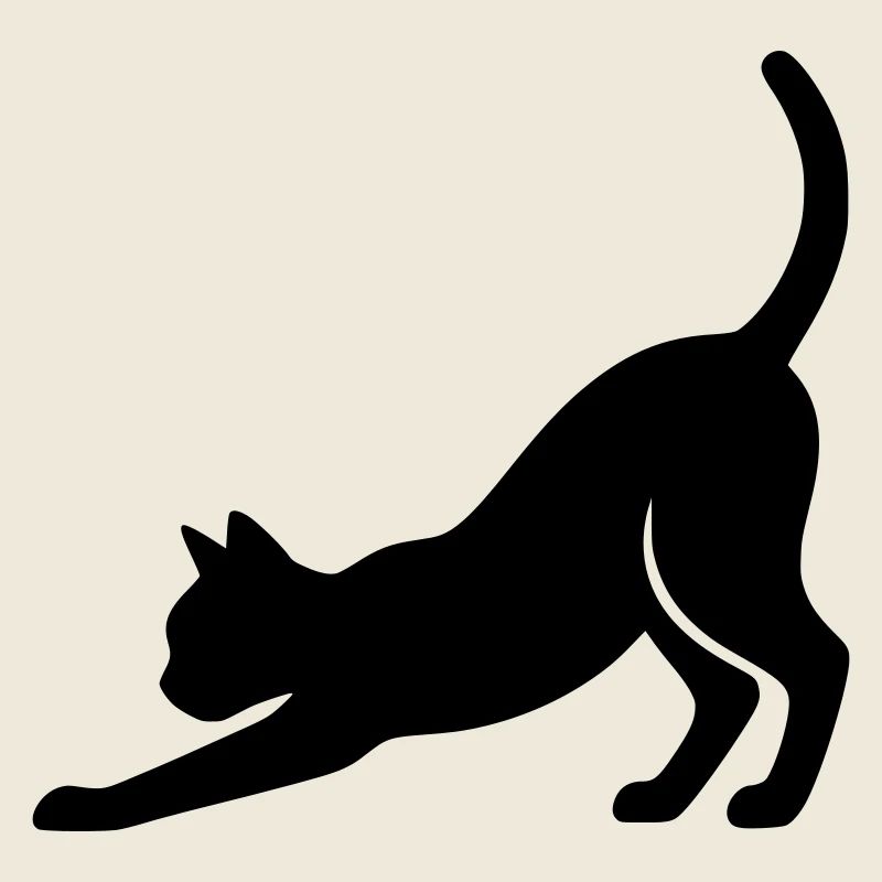 Katze Silhouette Stretch Verspielt Vektor