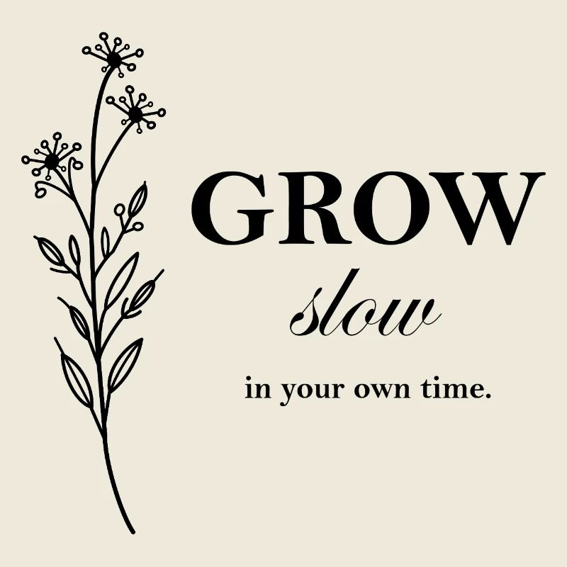 Conception typographique minimale Grow Slow